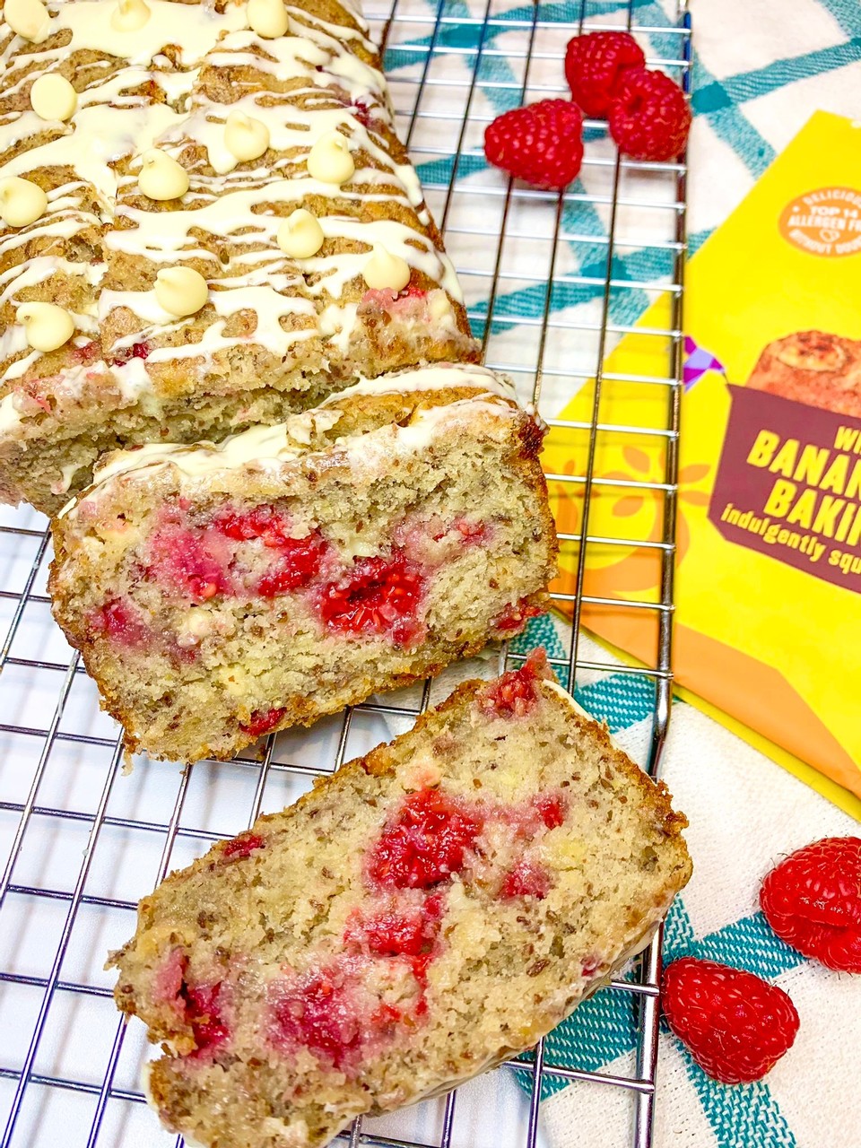 White Chocolate & Raspberry Banana Bread - Creative Nature Superfoods