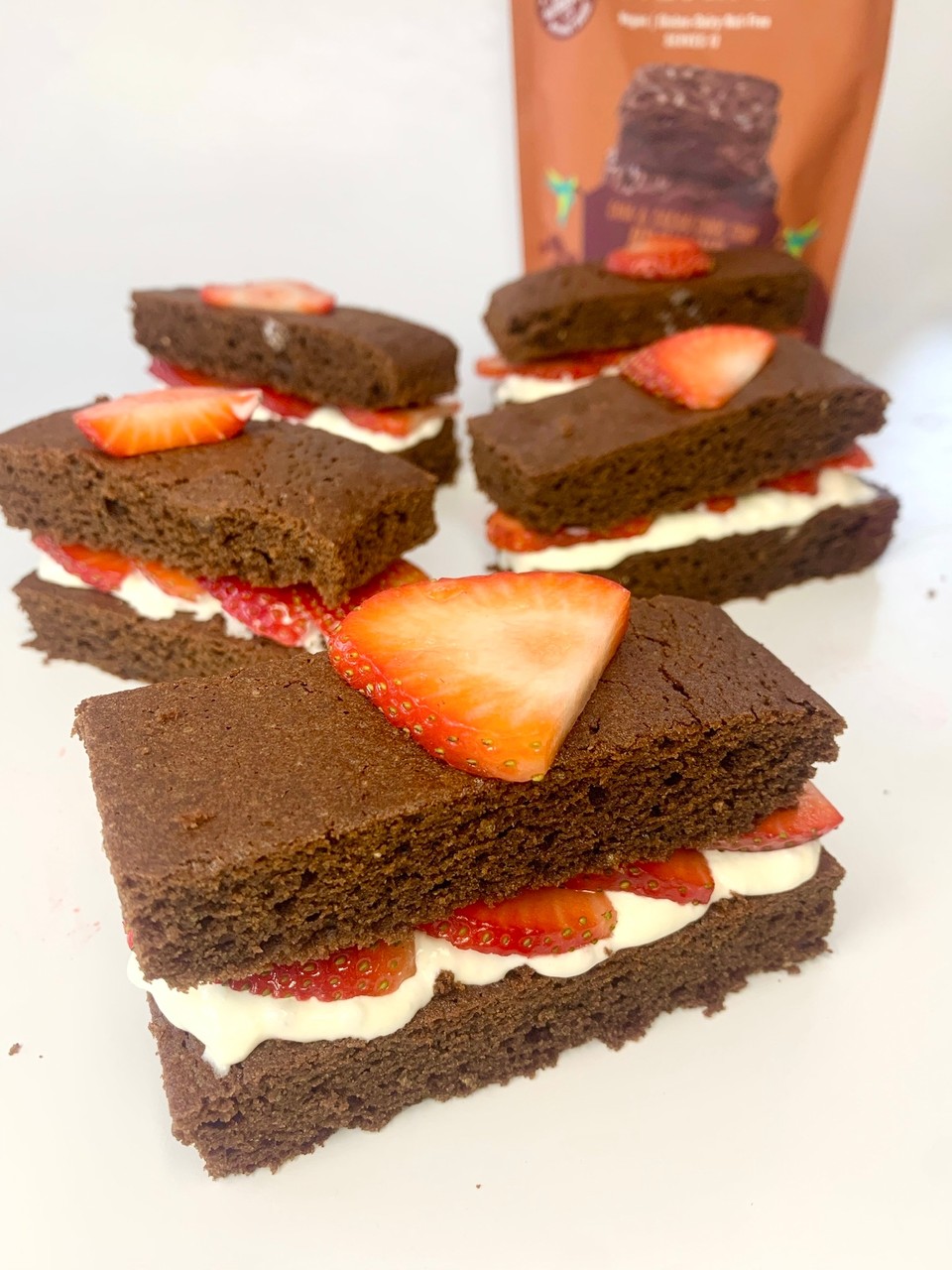 Strawberries and Cream Brownies - Creative Nature Superfoods