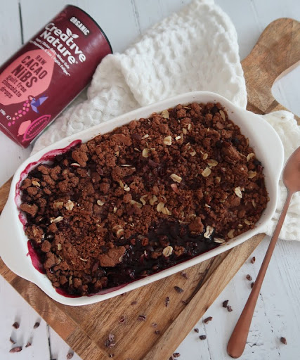 Chocolate & Cherry Crumble