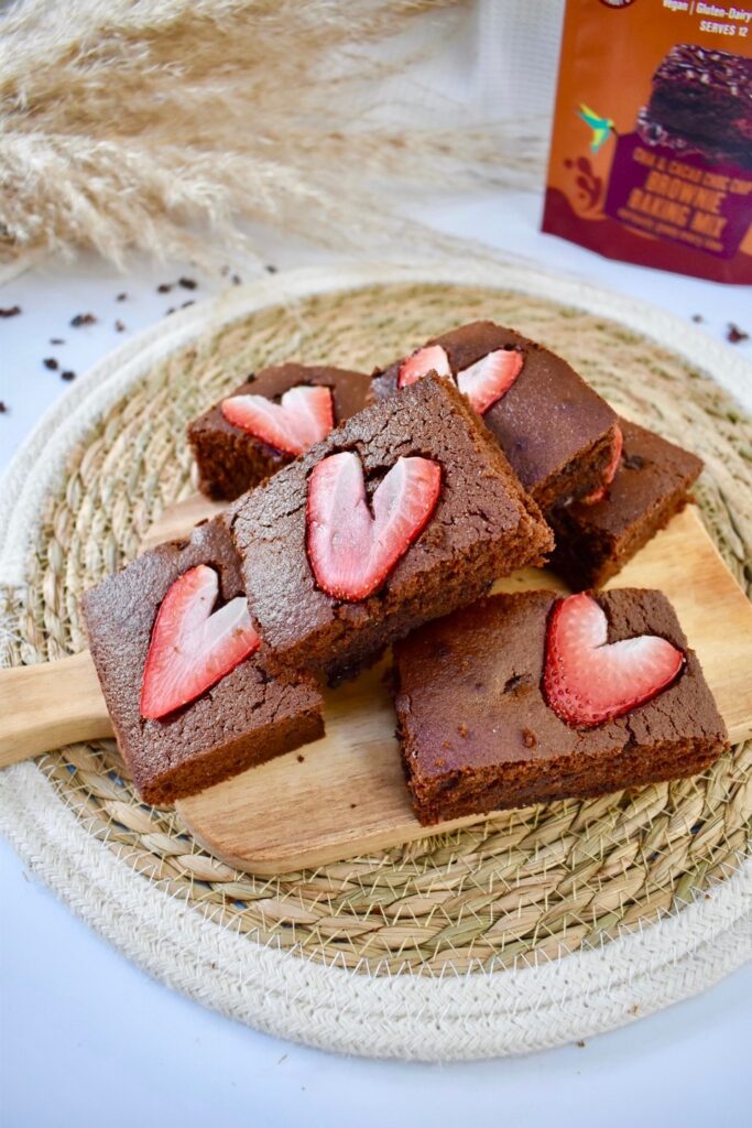 Strawberry Heart Brownies