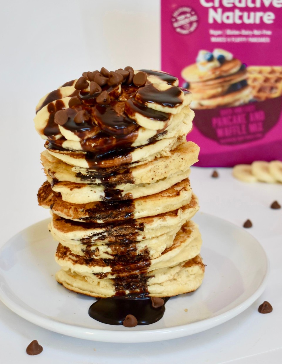 Banana and Chocolate Pancakes - Creative Nature Superfoods