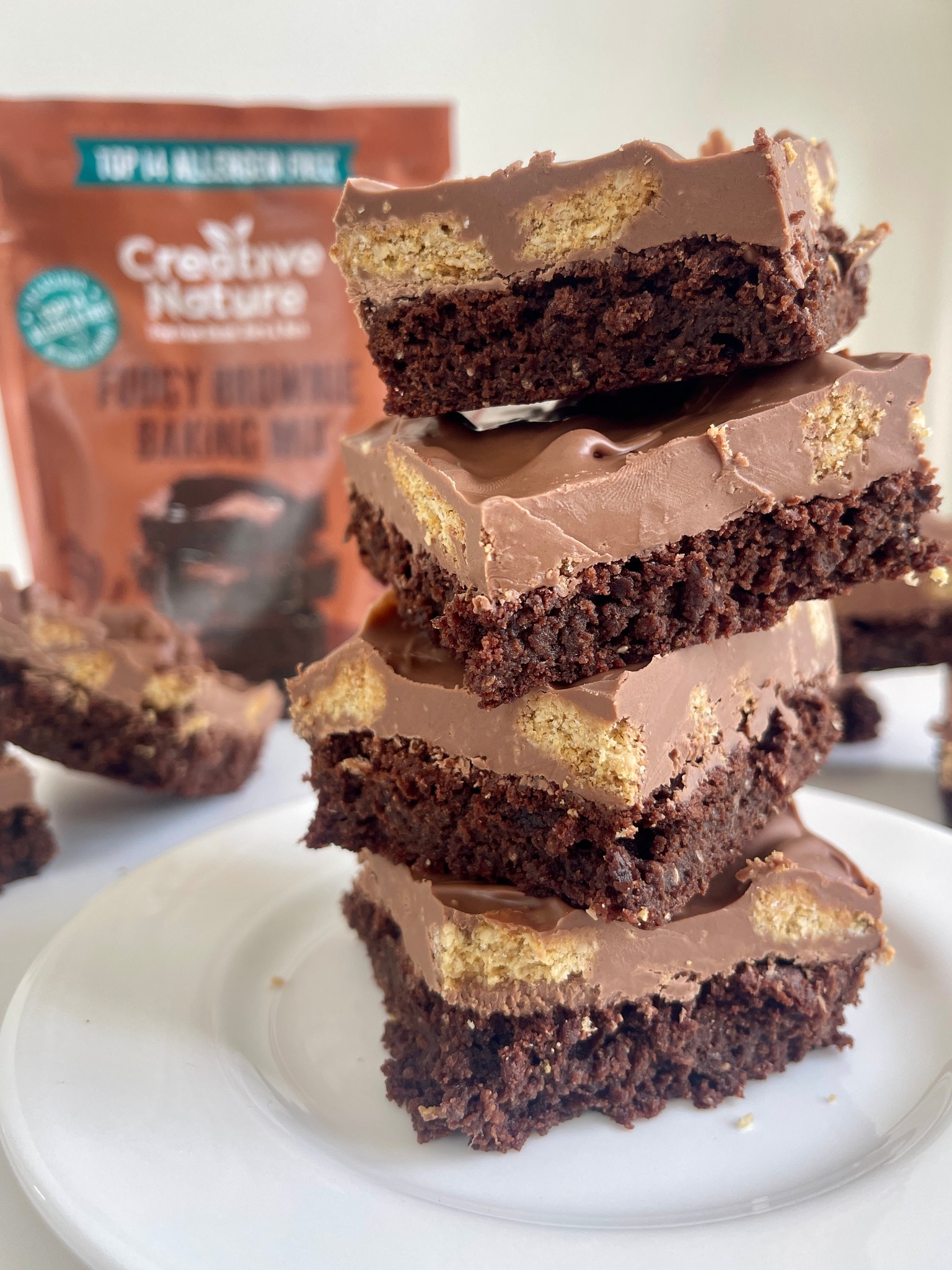 Fudgy Brownie Tiffins - Creative Nature Superfoods