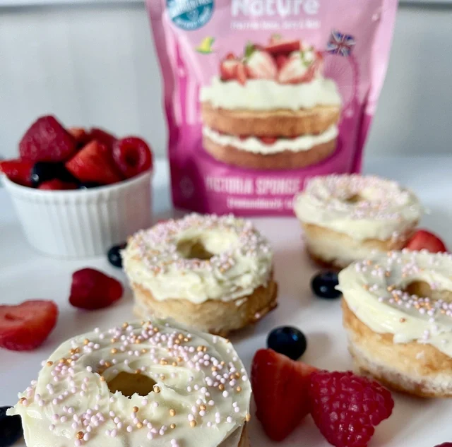 Victoria Sponge Doughnuts