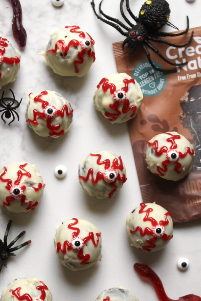 Eerie Eyeball Brownie Bites