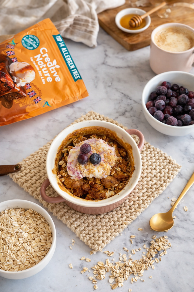 Sticky Toffee Blueberry Crumble Pot
