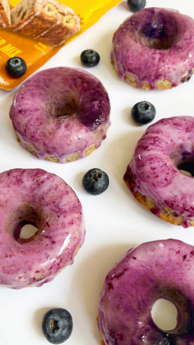 BANANA & BLUEBERRY DOUGHNUTS🍌🫐

We are back with another delicious doughnut recipe for you all in the lead up to Doughnut Week! This time we have used our Banana Bread Baking Mix to create these mouth watering doughnuts. 

All you need is the mix and a handful of ingredients to create these doughnuts, making doughnuts has never been so easy. If you wanted to give these a go head over to our website to check our the full recipe and method! 

⁠Make these in just 4 simple steps! ⁠

STEP 1: In a large mixing bowl pour in the mixture, mashed bananas and diary free spread. Mix until combined

STEP 2: Grease your doughnut moulds and add the mixture evenly. Place in the oven for 20 minutes at 180 degrees. 

STEP 3: Make your blueberry icing to go on top! 

STEP 4: Once the doughnuts are cooled ice and they are ready to ENJOY! 

You can get our hands on our Banana Bread Mix from @sainsburys, @tesco and our website! 

#Bananabreadmuffins ⁠⁠⁠#Creativenature #Deliciouswithoutdoubt #Glutenfree #DairyFree #WheatFree #NutFree #allergyuk #allergyfree #allergyfriendly #coeliac #lowfodmap #dairyallergy #wheatallergy #nutallergy #peanutallergy #eggfree #top14free #top14allergens #top14allergenfree #doughnut #doughnutweek #homemade